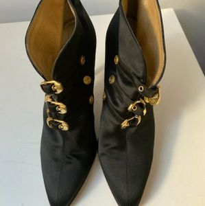 Versace satin booties